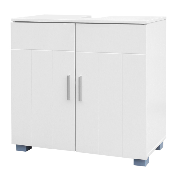 Double Door Bathroom Sink Cabinet White