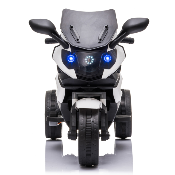 Dual Drive 12V 4.5A.h Children's Motorcycle without Remote Control White