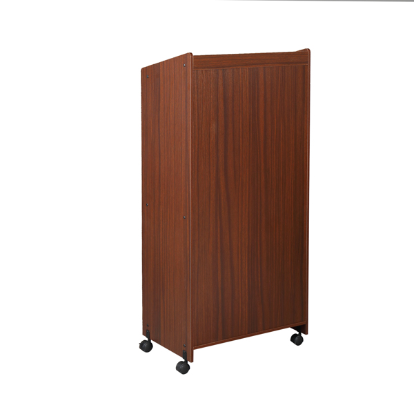 Wooden Removable With Compartments Podium Table Walnut