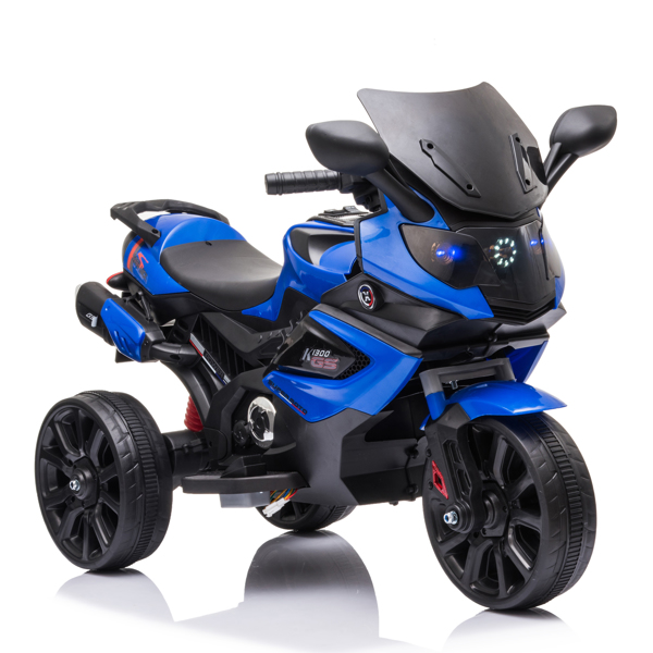 Dual Drive 12V 4.5A.h Children's Motorcycle without Remote Control Blue