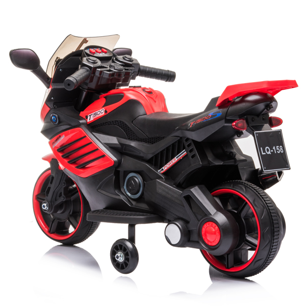 Single Drive 6V 4.5A.h Children's Motorcycle without Remote Control Red