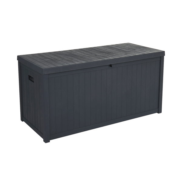 113gal 430L Outdoor Garden Plastic Storage Deck Box Chest Tools Cushions Toys Lockable Seat Waterproof