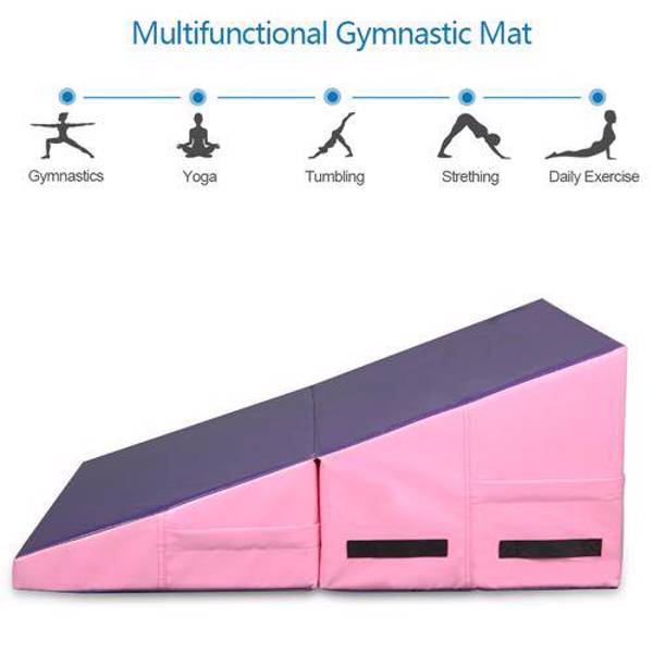 33"x24"x14" Trapezoid Gymnastics Mat Purple & Pink 