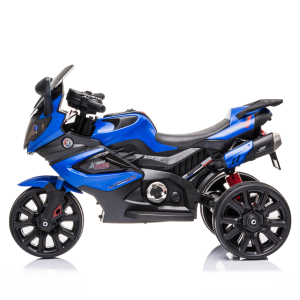 Dual Drive 12V 4.5A.h Children's Motorcycle without Remote Control Blue