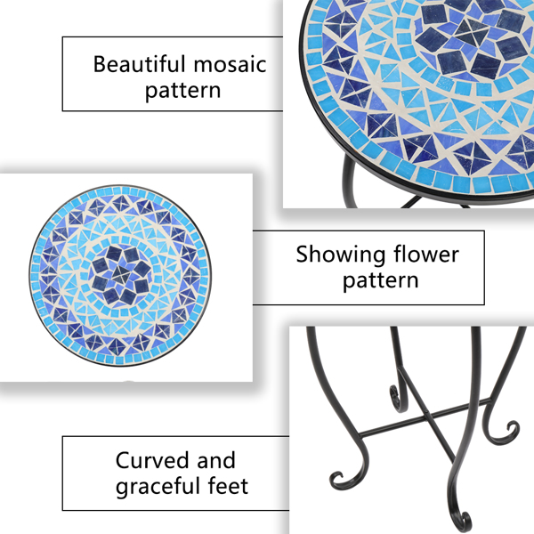 Mosaic Stained Glass Flower-Shaped Surface Flower Stand