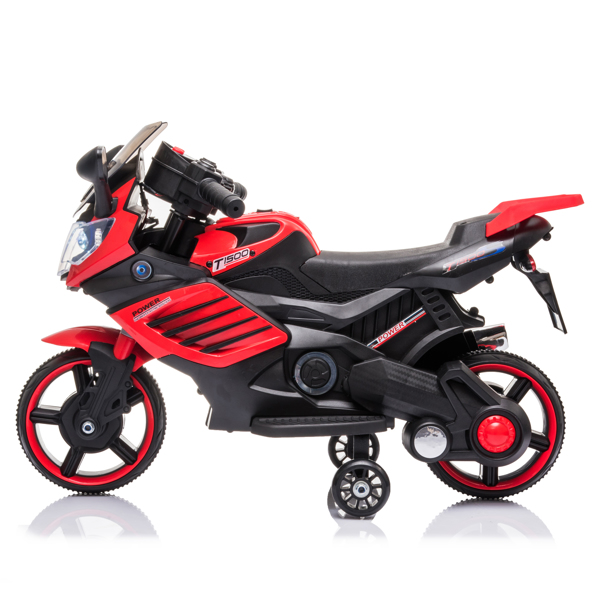 Single Drive 6V 4.5A.h Children's Motorcycle without Remote Control Red