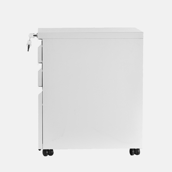 39cm Gooseneck Office File Cabinet White