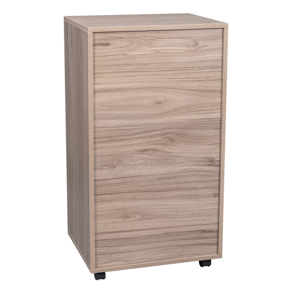 MDF with PVC Seven-Drawing Wooden Filing Cabinet Grey Oak Color