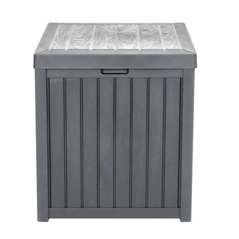 51gal 195L Outdoor Garden Plastic Storage Deck Box Chest Tools Cushions Toys Lockable Seat Waterproof