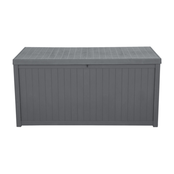 113gal 430L Outdoor Garden Plastic Storage Deck <b style=\\'color:red\\'>Box</b> Chest Tools Cushions Toys Lockable Seat