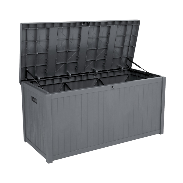 113gal 430L Outdoor Garden Plastic Storage Deck Box Chest Tools Cushions Toys Lockable Seat Waterproof