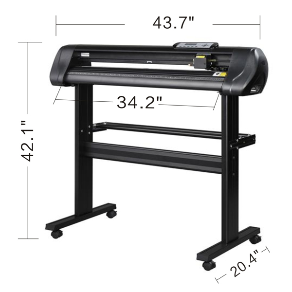 34" Professional Vinyl Cutting Plotter with Stand Comes with Easy-to-use Design and SIGNMASTER Software