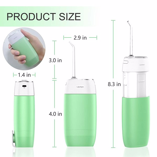 Water Flosser Portable Cordless Dental Oral Irrigator Mini Rechargeable Electric Flossing for Clean Teeth with 3 Modes IPX7 Waterproof for