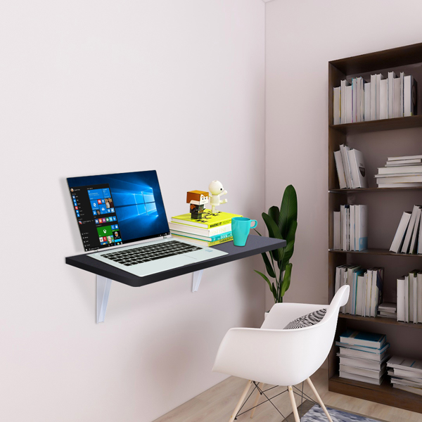 Folding Wall-mounted Desk Black