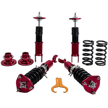 Coilover Lowering Suspension Kit fit for Nissan Fairlady Z 350Z Z33 2003-2008 Adjustable height Red Struts