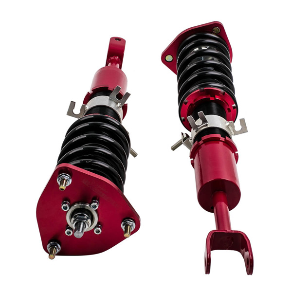 Coilover Lowering Suspension Kit fit for Nissan Fairlady Z 350Z Z33 2003-2008 Adjustable height Red Struts