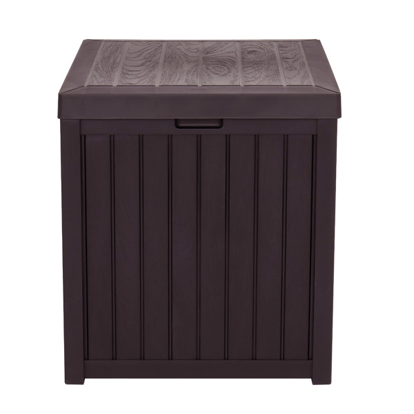 51gal 195L Outdoor Garden Plastic Storage Deck Box Chest Tools Cushions Toys  Seat Waterproof