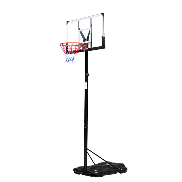 HY-B076 Portable and Removable Adult PC Transparent Backboard Basketball Stand (Basket Height Adjustment 2.45m-3.05m) Maximum 7# Ball
