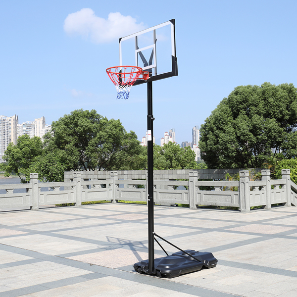 HY-B076 Portable and Removable Adult PC Transparent Backboard Basketball Stand (Basket Height Adjustment 2.45m-3.05m) Maximum 7# Ball