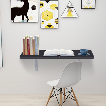 Folding Wall-mounted Desk Black