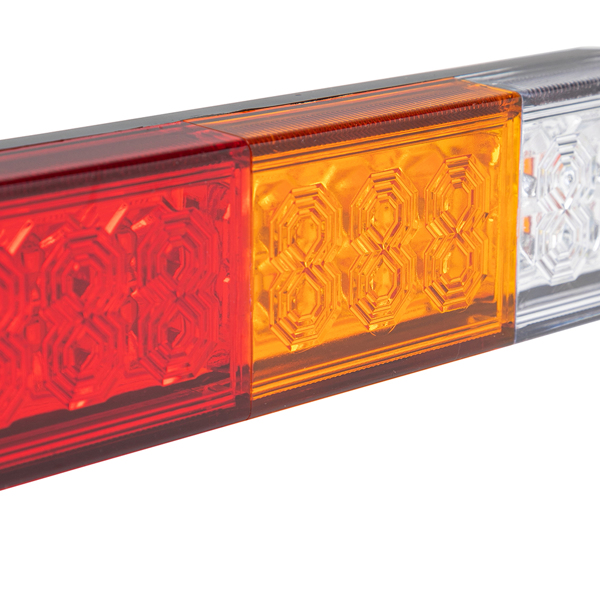 20 LED Trailer Tail Light Bar Red/Amber/White Turn Signal Brake Reverse 20LED
