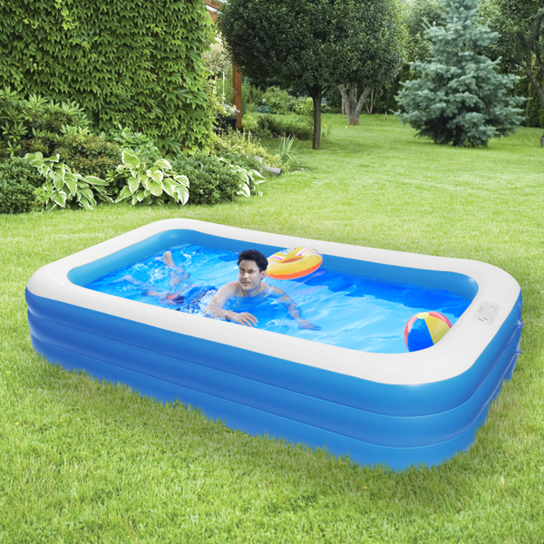120" x 72" x 22" Inflatable Swimming Pool - Wall Thickness 0.4mm Blue