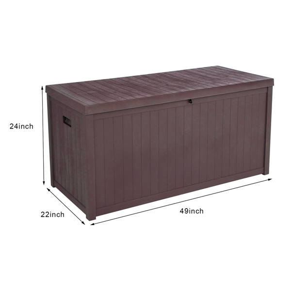 113gal 430L Outdoor Garden Plastic Storage Deck Box Chest Tools Cushions Toys Lockable Seat Waterproof