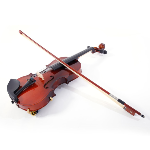 【Do Not Sell on Amazon】Glarry GV100 1/4 Acoustic Violin Case Bow Rosin Strings Tuner Shoulder Rest Natural
