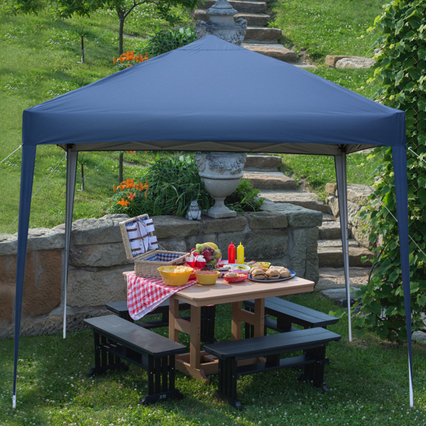 3x 3m Practical Waterproof Right-Angle Folding Tent Blue 