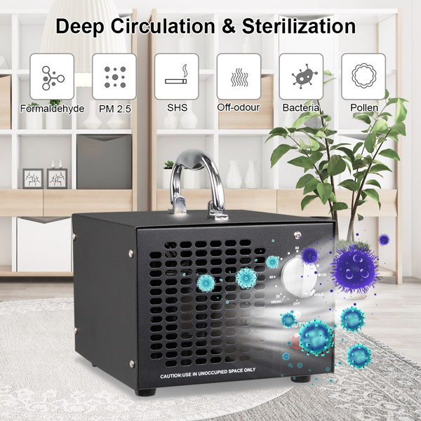 Commercial Home 5000mg/h Air Ozone Generator & Air Purifier with Timer 50W 110V Home Air Purifier Deodorizer Sterilizer for Odor Removal in Large Room Hotel Farms Smoke Car and Bar 