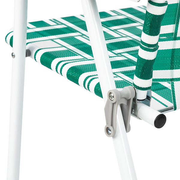 2pcs 浅绿条 沙滩椅 钢管 PP织带 120kg-18