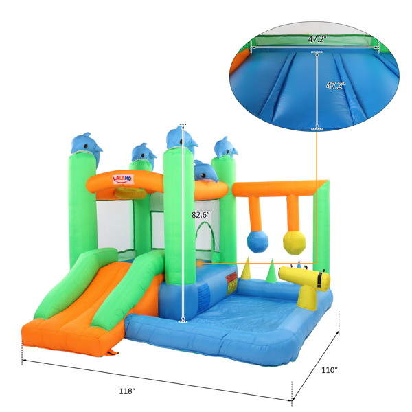 Inflatable Jumping Castle with Pool and Slide