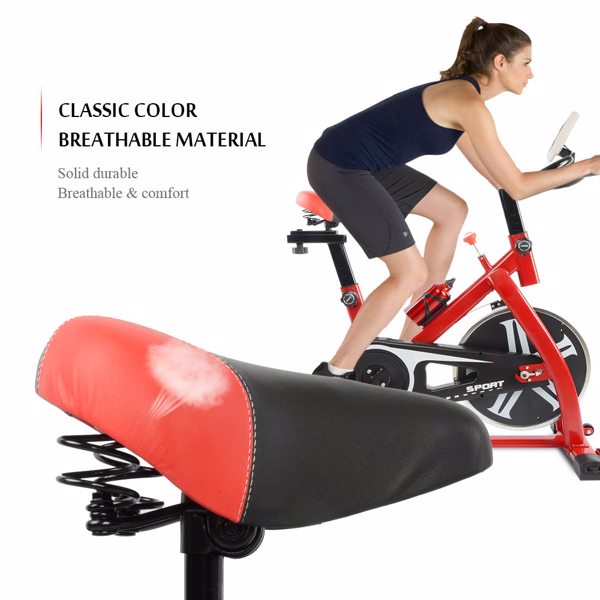 Stationary Exercise Bike Fitness Cycling Bicycle Cardio Home Sport Gym Training Red