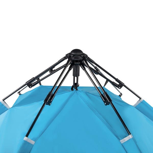 Fiberglass Pole Oxford Cloth Quick-Open Free Ride Beach Tent Blue