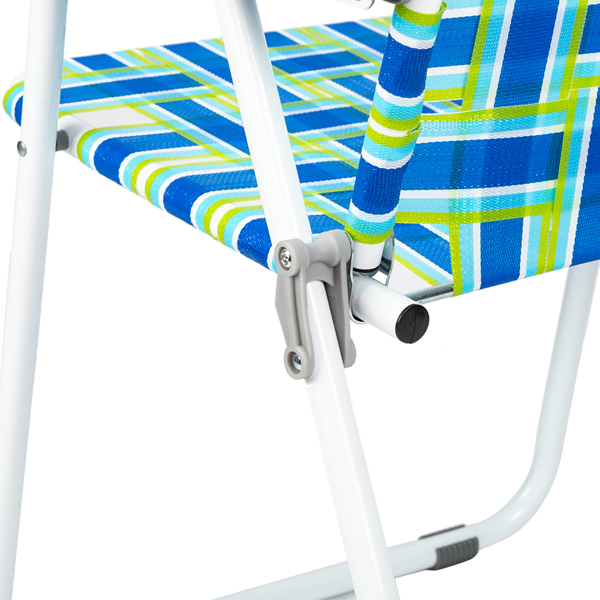 2pcs 蓝条 沙滩椅 钢管 PP织带 120kg-16