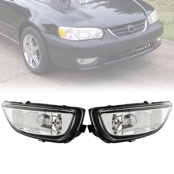 Clear Lens Front Bumper Driving Fog Light Lamp For 2001-2002 Toyota Corolla