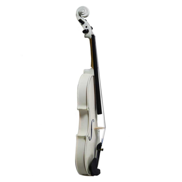【Do Not Sell on Amazon】Glarry GV100 4/4 Acoustic Violin Case Bow Rosin Strings Tuner Shoulder Rest White