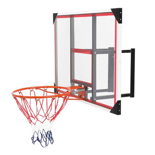 PC Transparent Board 110*75cm Red And White Steel Edging Wall-Mounted Adult Maximum Applicable 7# Ball Backboard