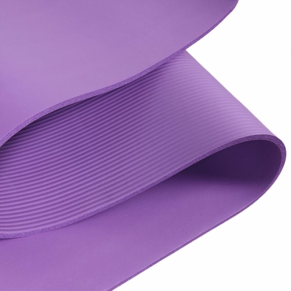 15mm Thick NBR Pure Color Anti-skid Yoga Mat 183x61x1.5cm Purple 