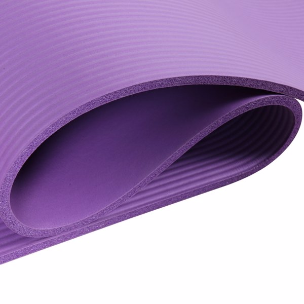 10mm Thick NBR Pure Color Anti-skid Yoga Mat 183x61x1cm Purple