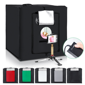 kshioe 40cm 16\\" x 16\\" Desktop Photo Studio Adjustable Folding Portable
