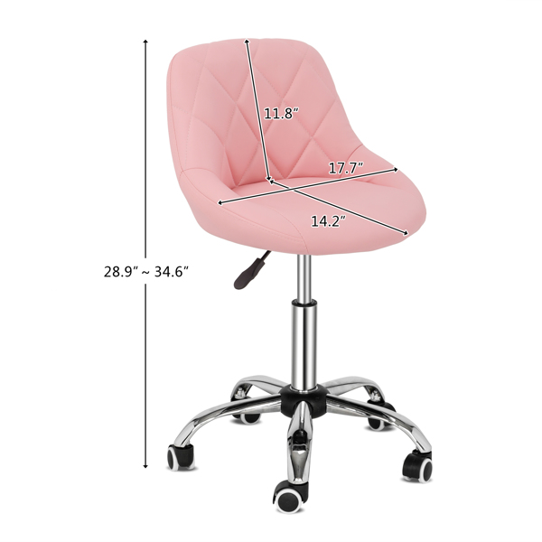 FCH Square Bar Stool with Straps Pink