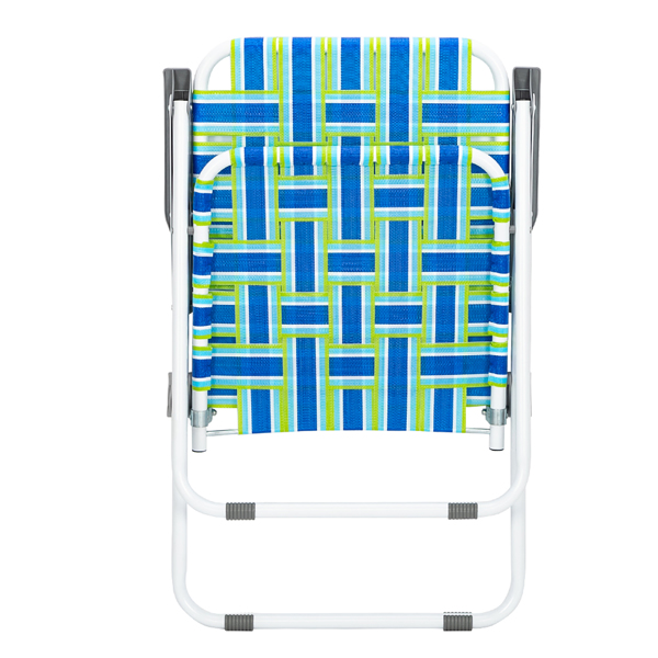 2pcs 蓝条 沙滩椅 钢管 PP织带 120kg-12