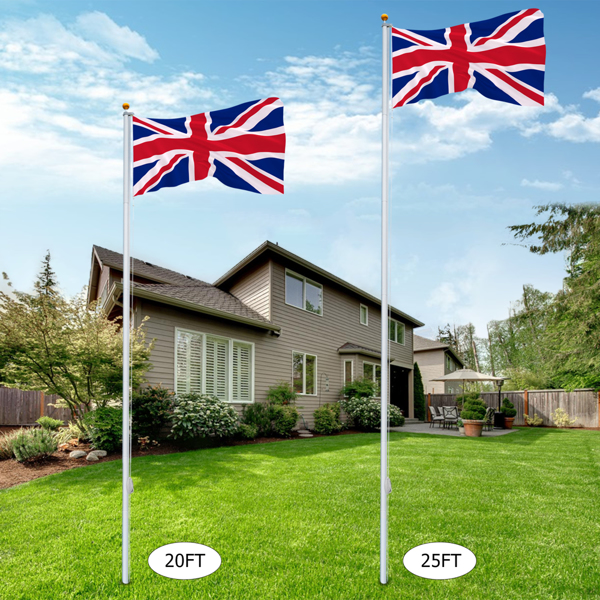 5.1*5.1*750cm Aluminum Alloy Splicing Flagpole Adjustable And Retractable Courtyard Outdoor Flagpole