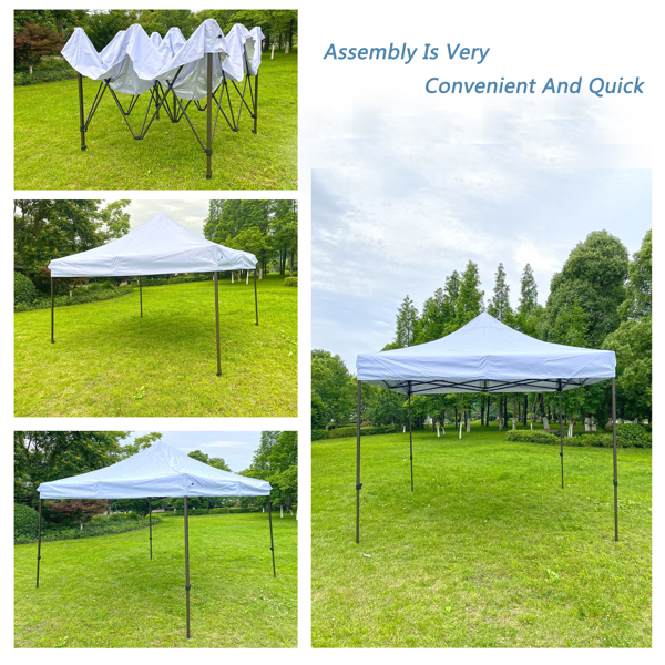 10x10 Ft Outdoor Easy Pop up Canopy Tent, Folding Portable Tent,White