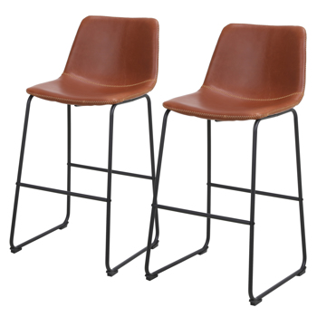 2pcs Wrought Iron Bar Stool Up to 47*35*100cm Bronze Color N101