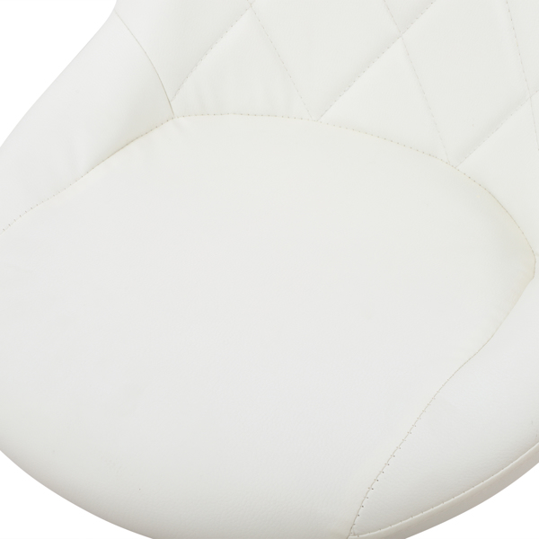 FCH Low Backrest with Checkered Bar Stool White
