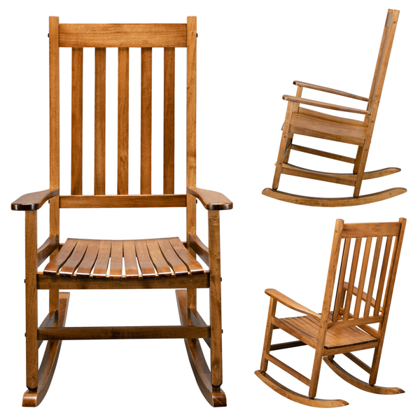 68.5*86*115CM Square Wooden Rocking Chair Original Color