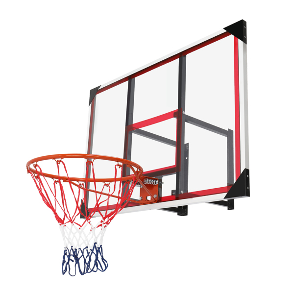 PC Transparent Board 110*75cm Red And White Steel Edging Wall-Mounted Adult Maximum Applicable 7# Ball Backboard
