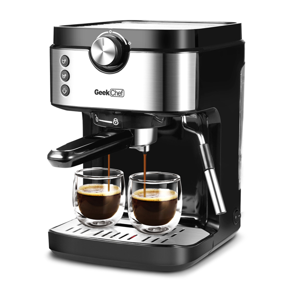 【周末无法发货，谨慎下单】Espresso Machine 15 Bar Coffee Machine With Foaming Milk Frother Wand, 1300W High Performance No-Leaking 900ml Removable Water Tank，Banned from selling on Amazon